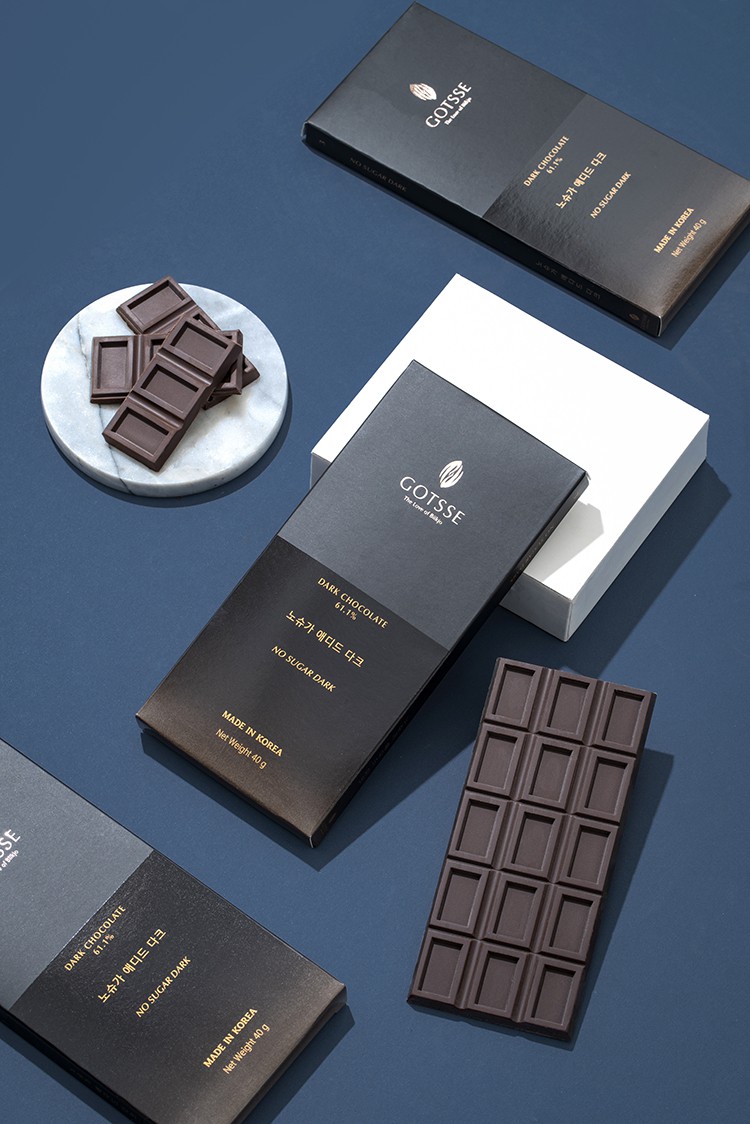 gotsse韩国黑巧克力牛奶可可脂坚果西柚草莓零食小吃草莓坚果黑发3盒