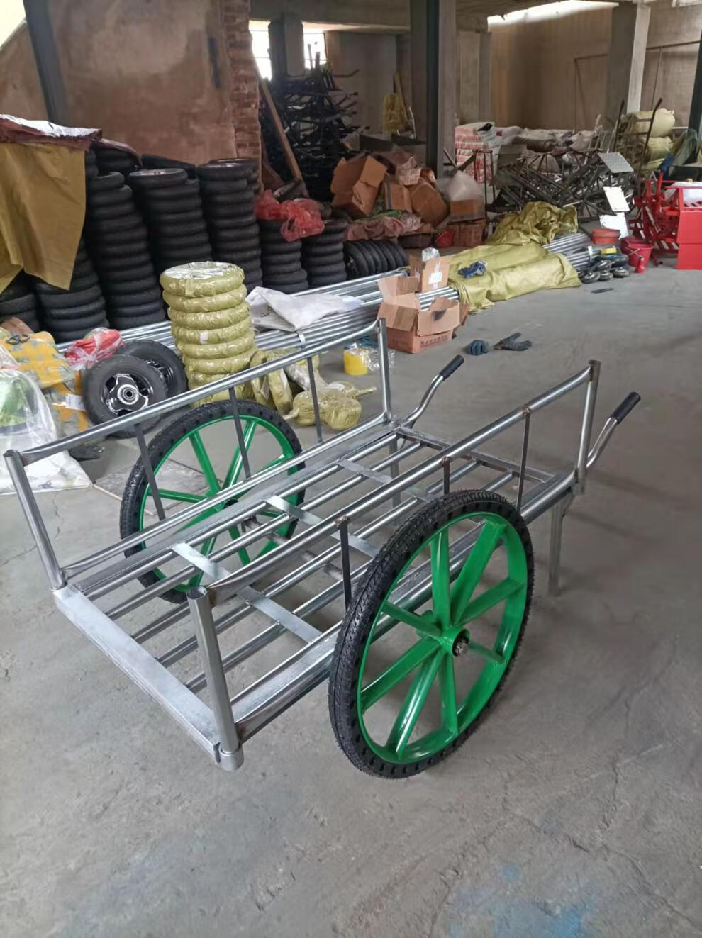 两轮手推车工地板车护栏货车地排车拉货车拖车手拉车载重王搬运车 1米