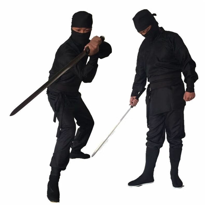 悍匪套装 刺客服夜行衣忍者男女黑衣人武侠盗贼土匪勇士演出服 衣服