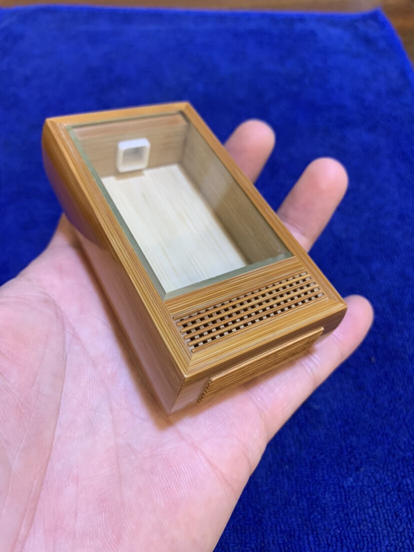 系列黄蛉盒竹蛉盒金钟盒 鸣虫用具竹盒 5号大方黄蛉盒【图片 价格