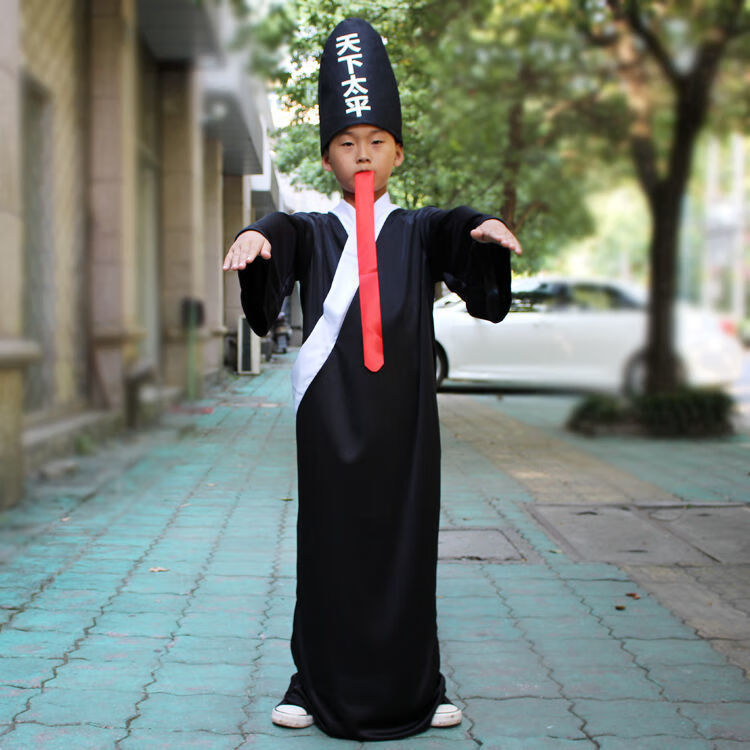 节恶搞服装儿童服装cos化妆舞会装扮恐怖小僵尸黑白无常吸血鬼衣服