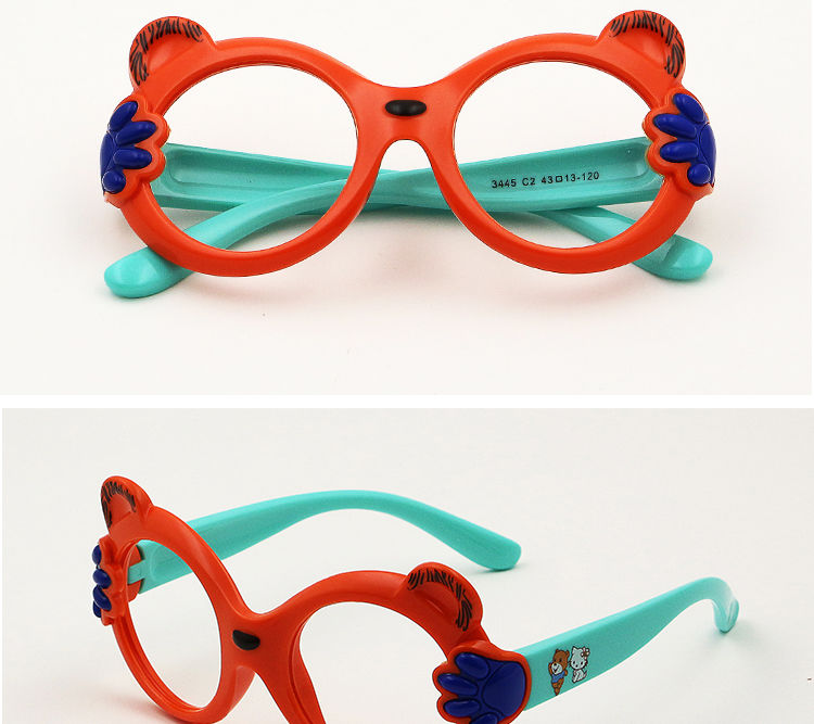 儿童眼镜框无镜片儿童硅胶眼镜框男可爱潮公主时尚卡通装饰玩具眼镜框