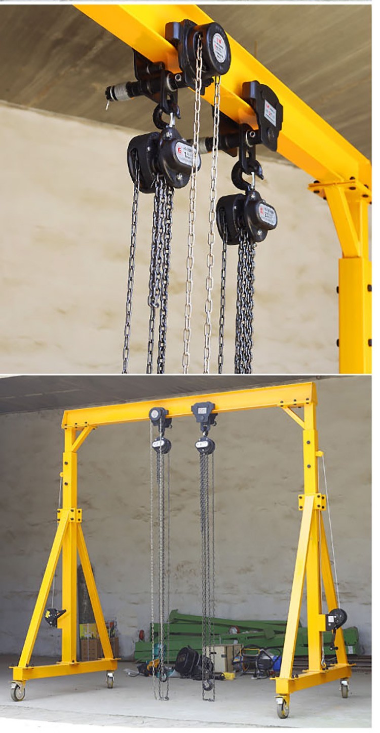 龙门吊架移动 工字钢吊架 龙门架起重机家用1/5吨型 龙门吊 1吨高2