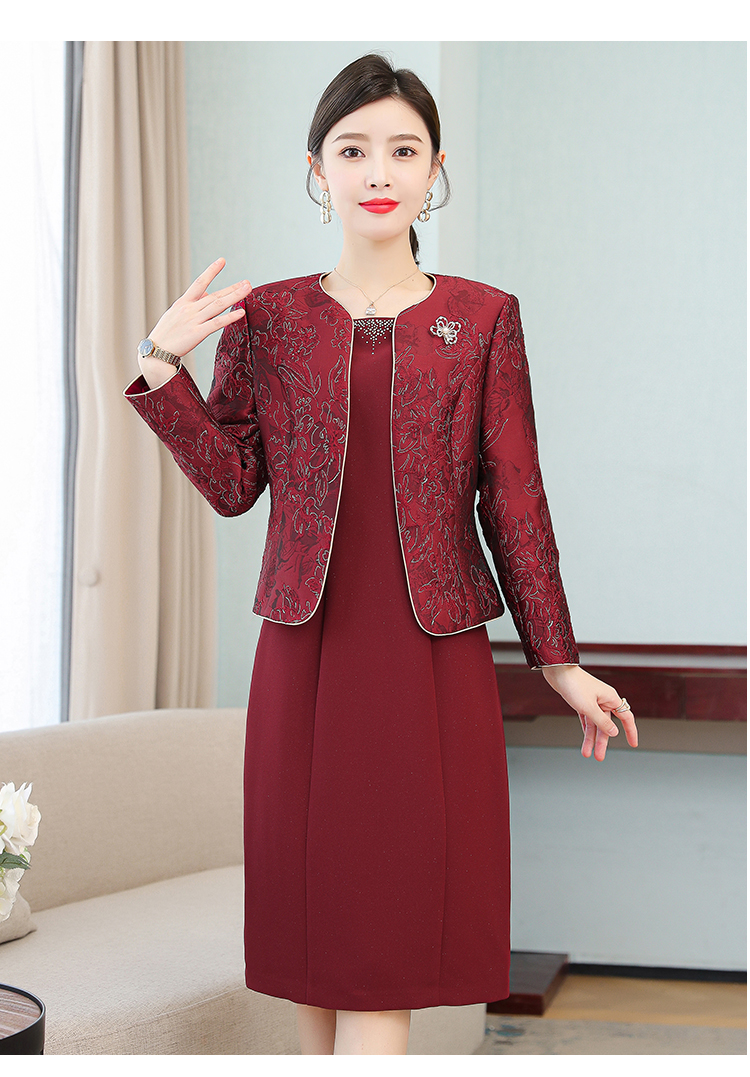 鹿王恋雪婚礼高档礼服喜婆婆婚宴装婚礼服女秋冬装高端大气2022年新款