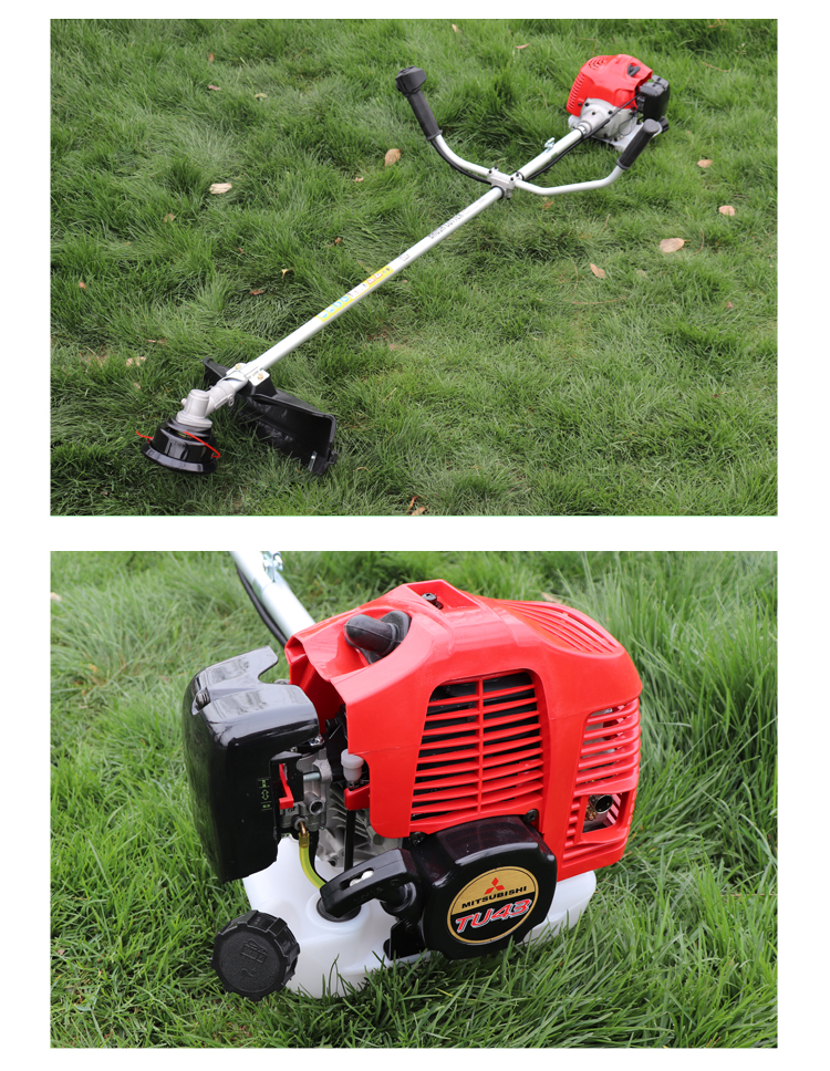 二冲程打草机四冲汽油割草机侧挂式割灌机除草机 三菱tu43单独发动机