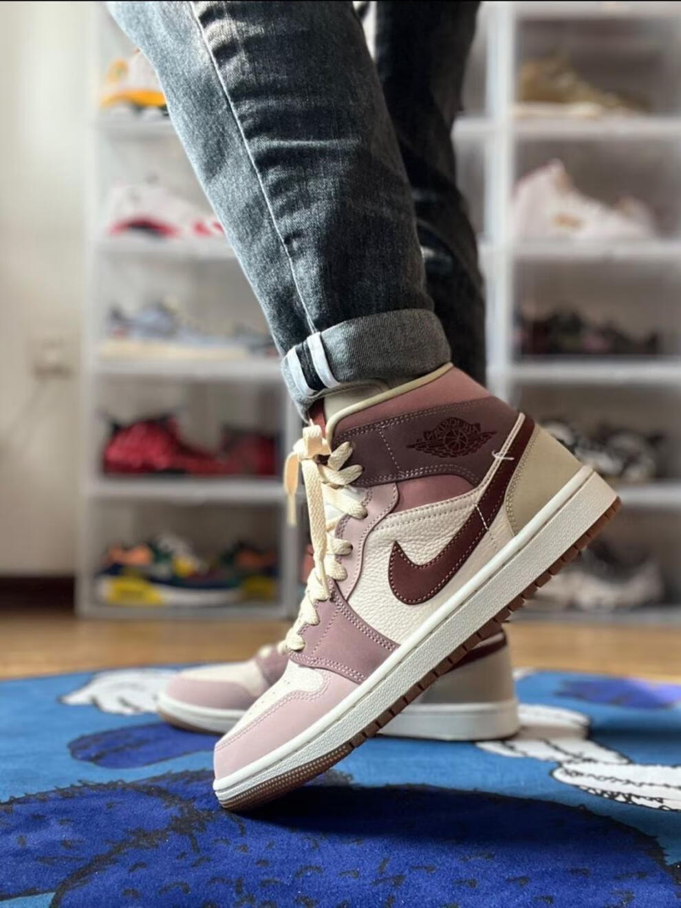 aj高帮烟灰紫红 44【图片 价格 品牌 报价】-京东