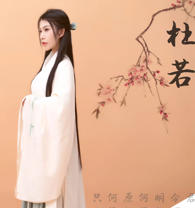 叽歪狗杜若改良汉服仙女清新淡雅襦裙古风服装中国风广袖魏晋风古装