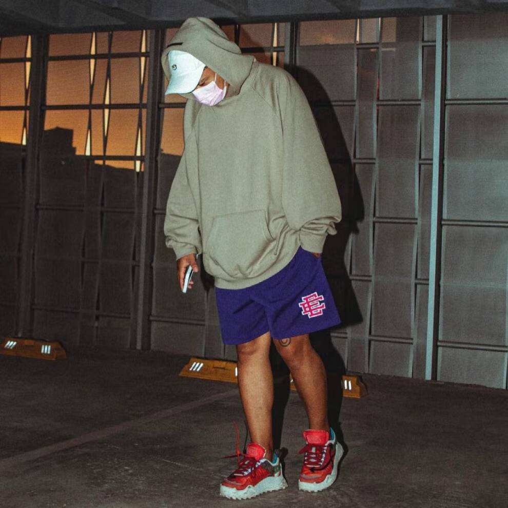 汤米伍德ericemanuel网眼短裤男士夏季运动球裤美式小众潮牌宽松休闲