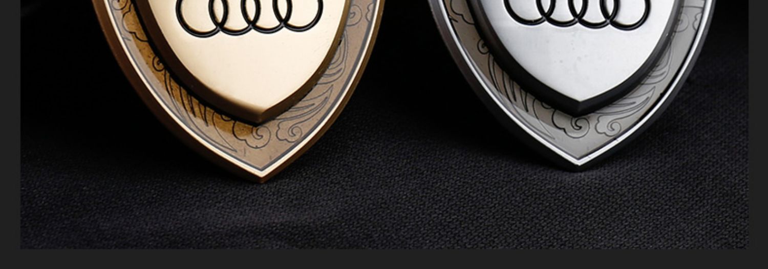 a4l金属侧标q5l车内饰用品车窗车标志q2l车贴a6l车贴奥迪一个价金色