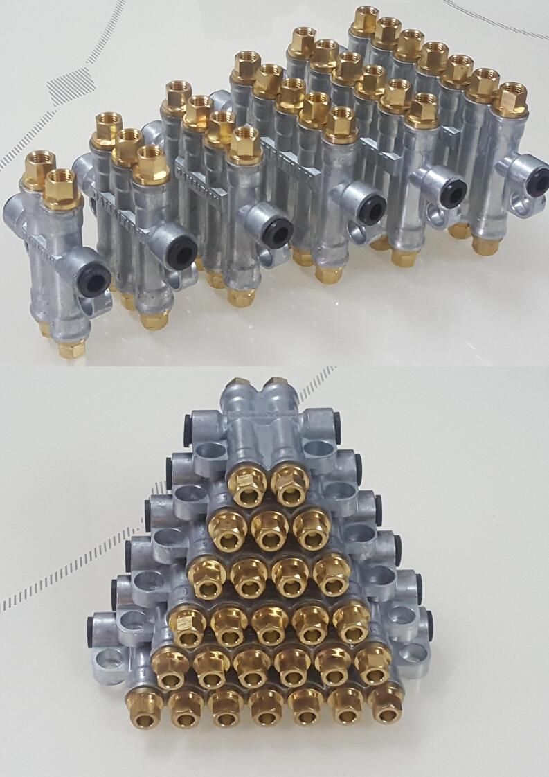 检知容积式油路分配器加压定量可调油排2到7位原装油路分油器 rh-3500