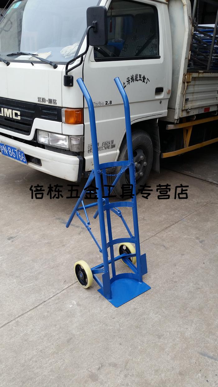 搬运车直销4轮40l单二氧化碳瓶氮气瓶氩气瓶带支架手推车2轮单瓶10寸