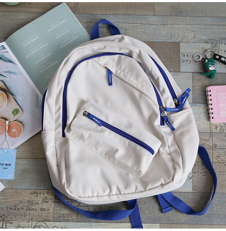 nr诺然双肩包nr森系百搭新款书包女大学生设计感小众双肩包男色背包女