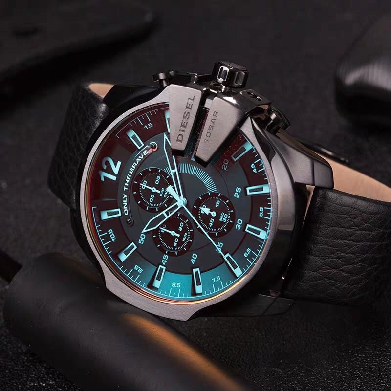 diesel迪赛手表男偏光大表盘时尚钢带欧美石英腕表dz7395杰霆 dz7888