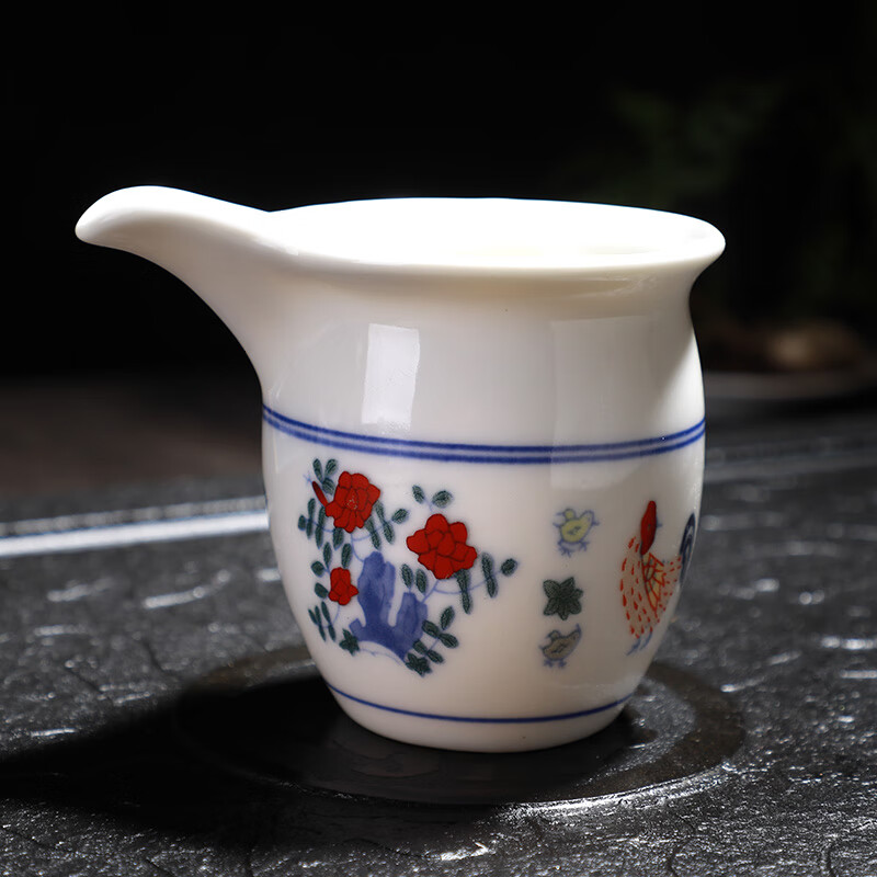 8亿鸡缸杯德化县盏杯单个陶瓷茶碗老板杯复古日式家用茶具 10头盖碗