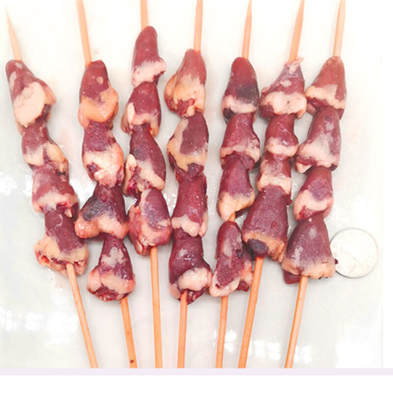 果亦橙 烧烤鸡心串火锅串半成品冷冻新鲜鸡心小串户外烧烤油炸食材 30