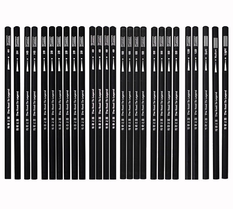 传奇之路炭笔素描炭铅笔画美术笔初学者手撕拉线纸卷炭环保笔碳笔软性