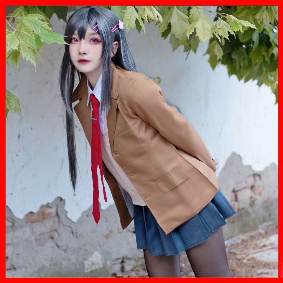 耐克【品质精选】樱岛麻衣学姐cos服青春猪头少年不会梦到兔女郎学姐