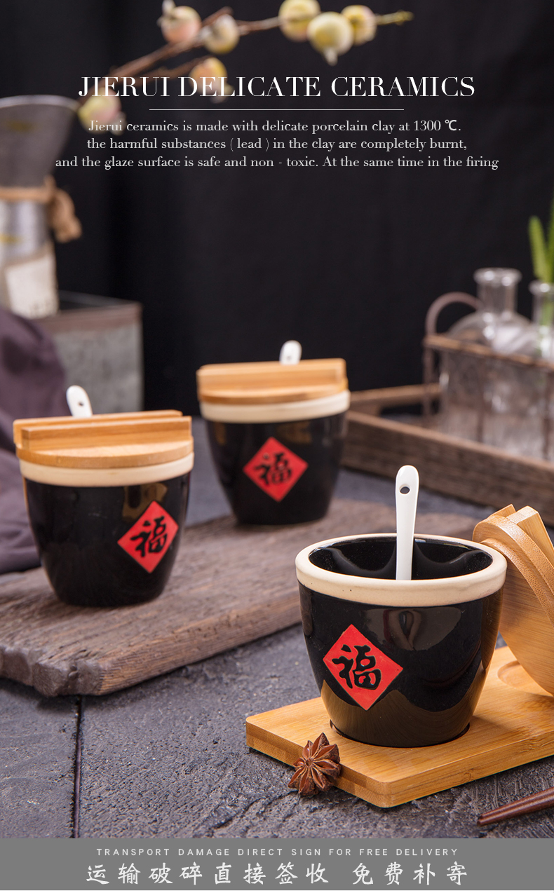 腌咸菜缸 坛子罐福缸小陶瓷调料调味缸陶瓷酒店辣椒泡菜酸菜东北酱缸