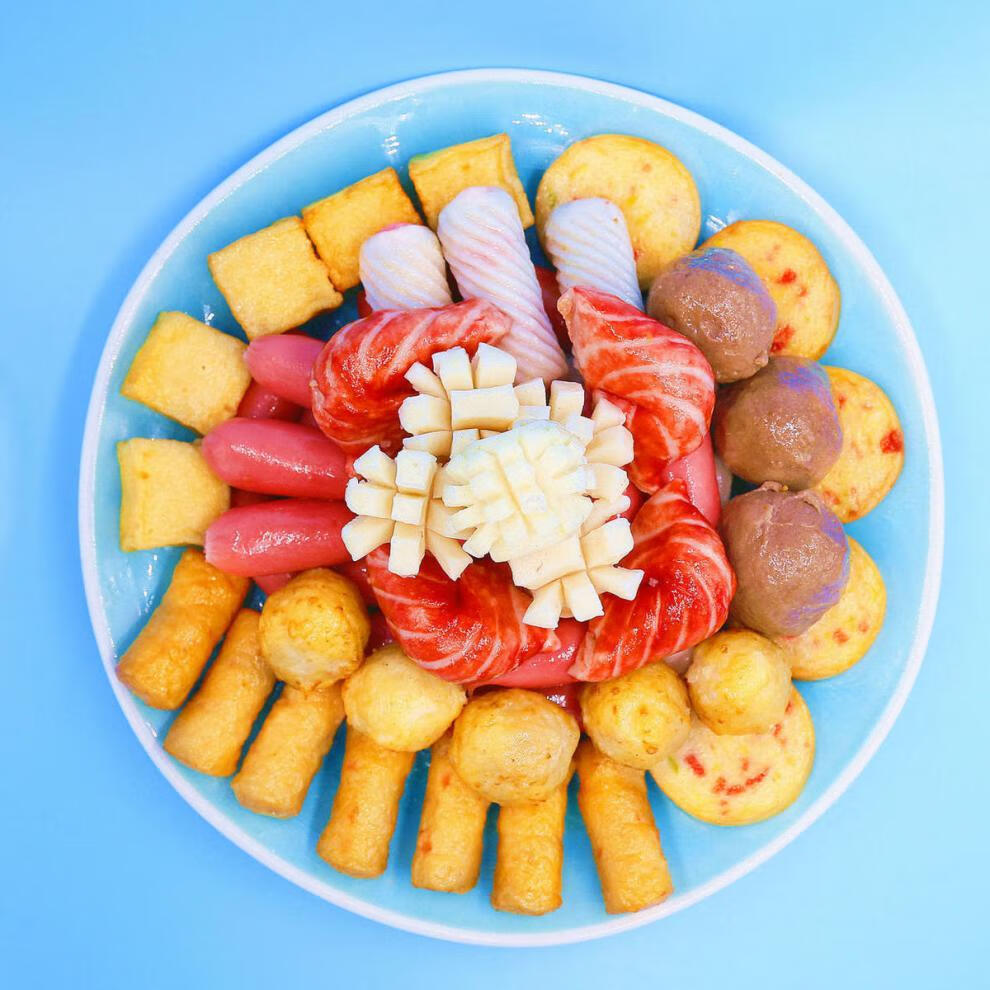 火锅丸子混合鱼丸烧烤食材麻辣烫丸子组合套餐关东煮批发产地直供4斤