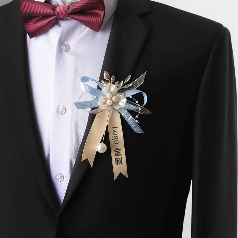 新娘胸花证婚人胸花 西式草坪婚礼新娘手腕花伴娘姐妹手花伴郎新郎