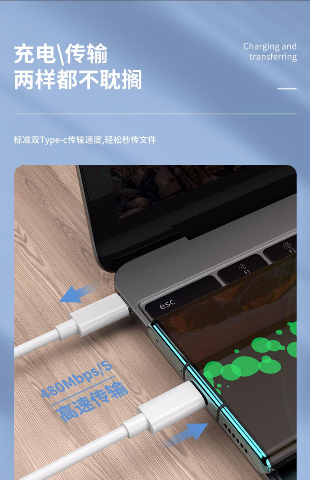 奥兰尼苹果ipadair5平板充电器pd20w快充线适用于苹果mini6电脑air4