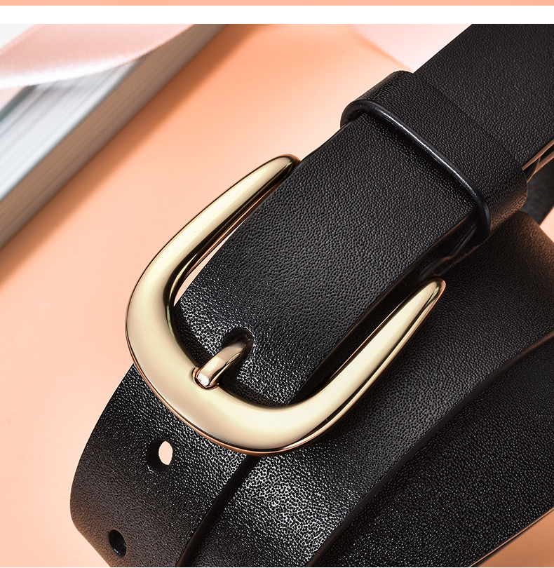 皮尔卡丹pierrecardin皮带女ins风时尚黑色细女士个性腰带带韩版潮