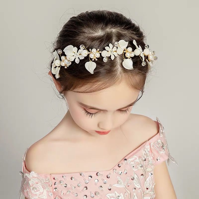 俪泽优儿童花环头饰女童发夹小女孩花朵公主森女系花童头花演出饰品