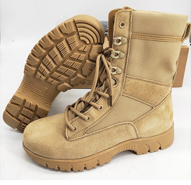 217新式沙色作战靴男士马丁靴牛皮防滑战术靴秋工装靴子户外品质定制