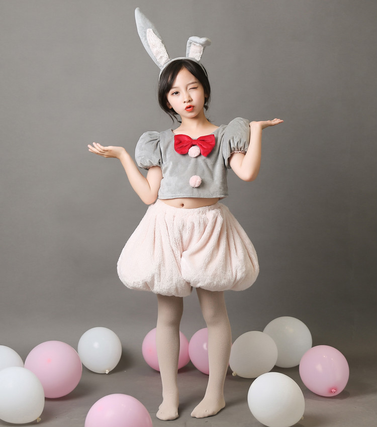 圣诞节儿童小孩子服装小兔子衣服动物表演服幼儿园女童宝宝元旦演出服