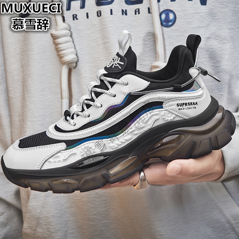 慕雪辞保罗圣约翰2021秋季时尚休闲鞋男士运动鞋轻跑鞋黑色39标准运动