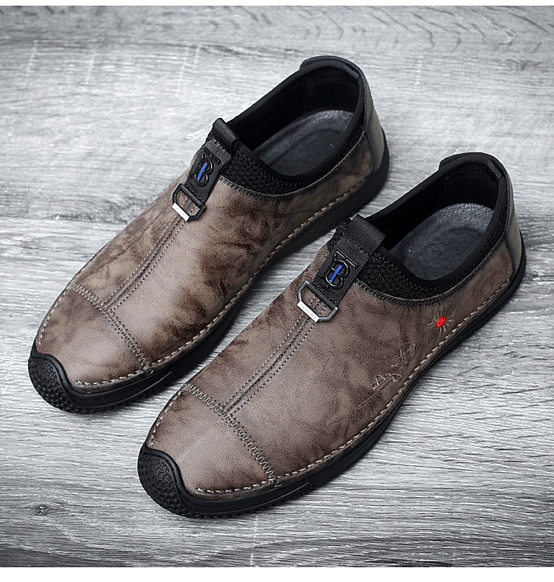 开车鞋男驾车鞋轻薄柔软士皮鞋软皮软底商务休闲一脚蹬鞋春季懒人套脚