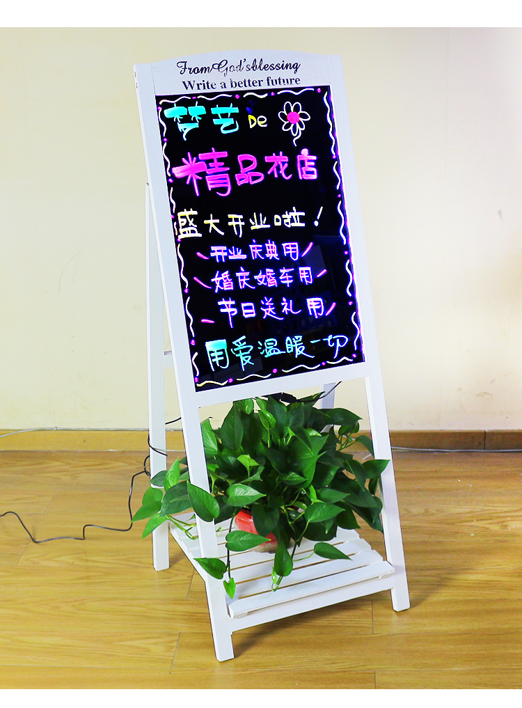 广告牌展示架发光 广告牌展示牌架手写发光字招牌灯箱立式led摆地摊