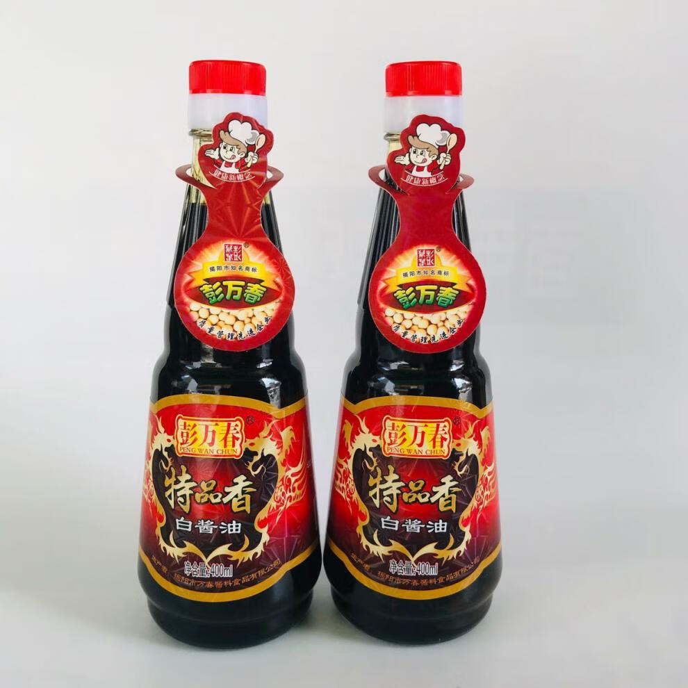 彭万春特品香白酱油揭阳酱油潮汕特产调味酱家常菜酱料400毫升2瓶