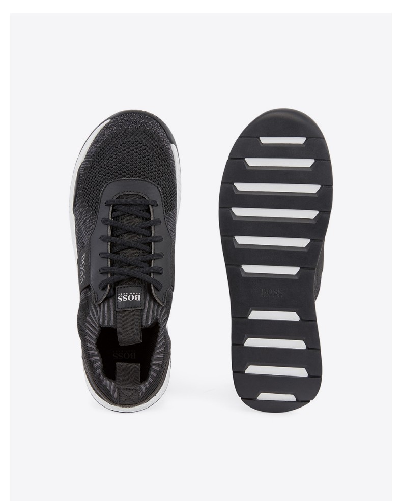 hugo boss雨果博斯鞋子男款春夏混合材质针织袜运动鞋50428541 401-深