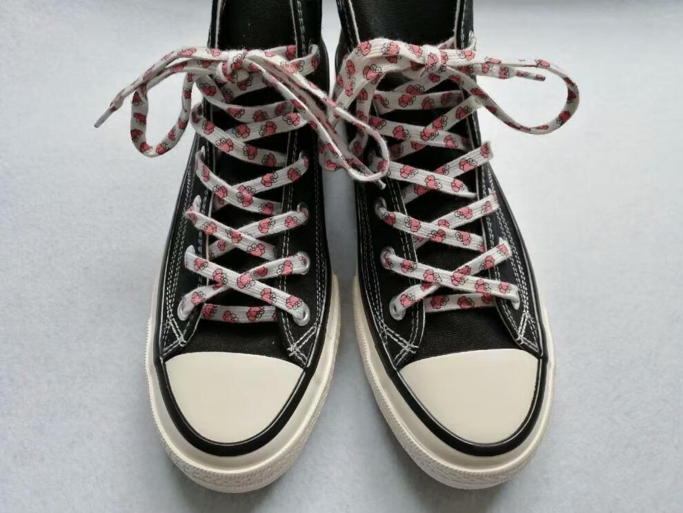 适配匡威1970s鞋带潮流个性百搭可爱芝麻街kaws鞋带万斯解构鞋带 粉色