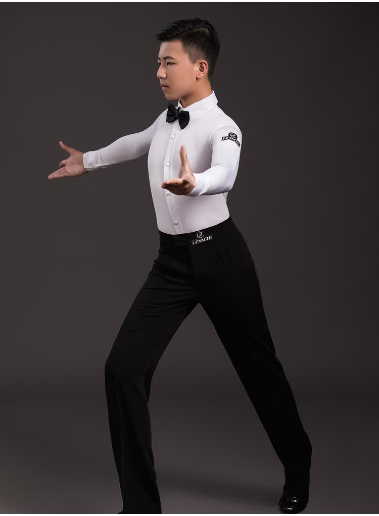 丹宝罗同款拉丁舞服装儿童男新款拉丁规定服男孩舞蹈练功服男童比赛服