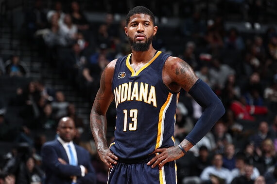 滕讯体育旗舰同款泡椒保罗乔治球衣步行者快船雷霆13号全国滕讯体育