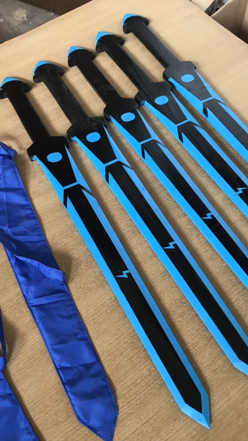 迷你世界能量剑木制儿童玩具游戏高配剑我的世界终之剑木质 66厘米