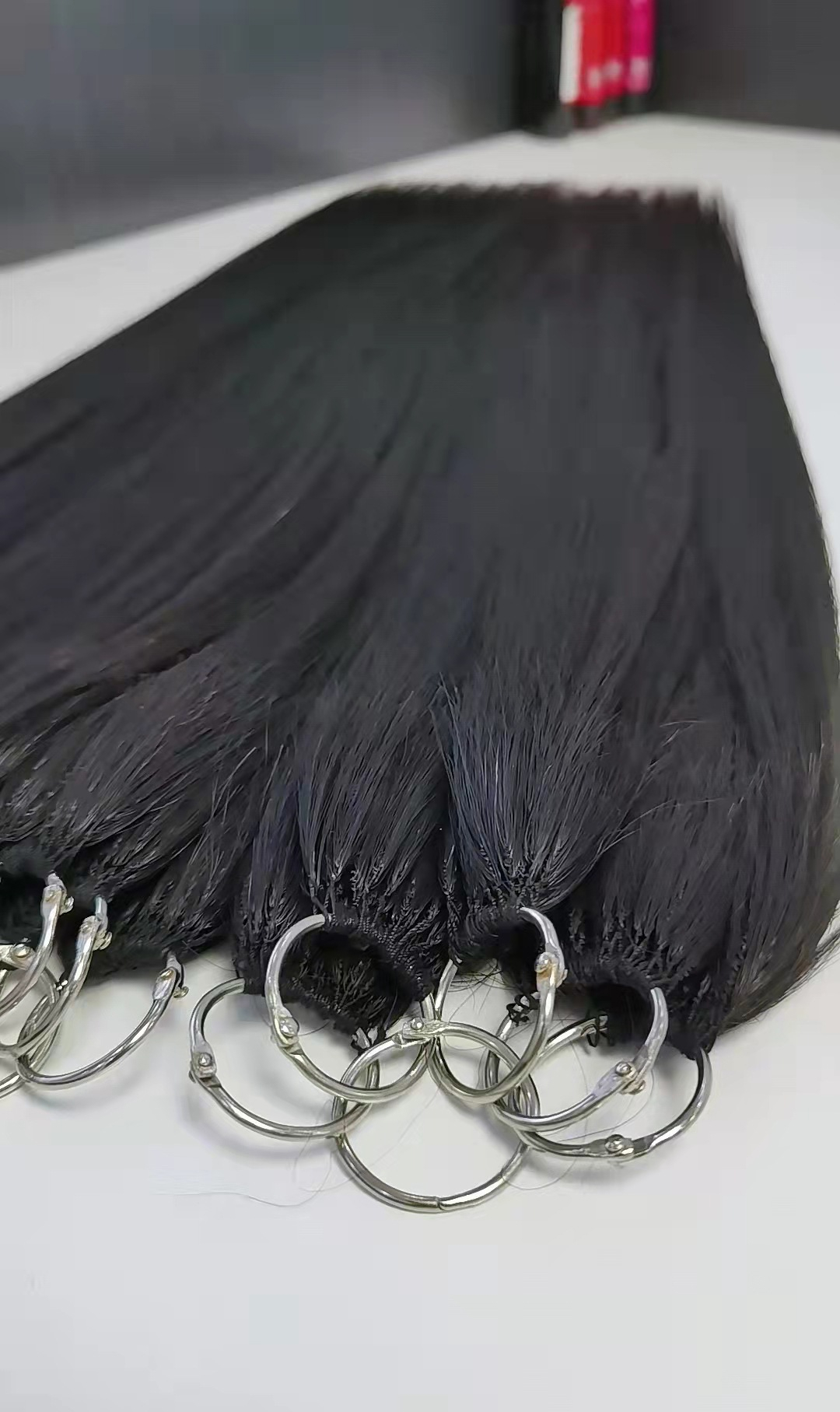 接发真发二代羽毛接发 微编织羽毛接发 6d二代羽毛 双线羽毛 顺发55cm