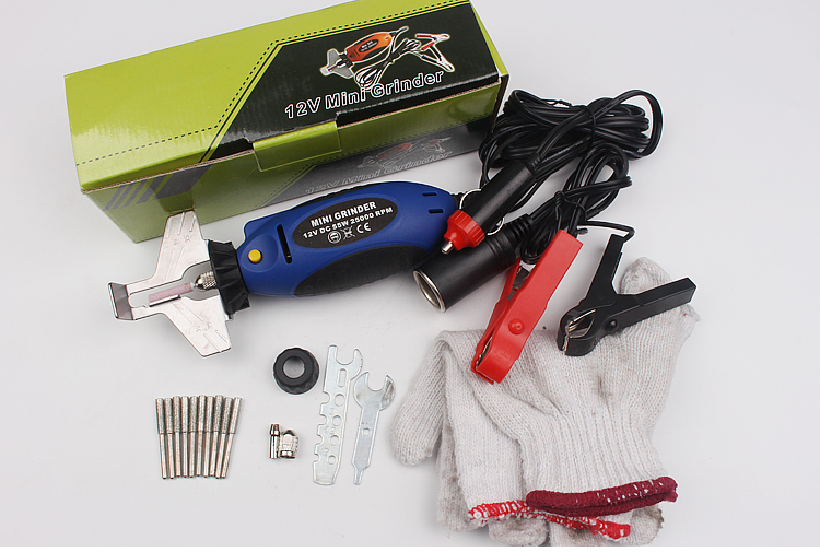 磨链机12v220v油锯电锯链条打磨器电动磨链机手持迷你电磨头锉刀 磨链
