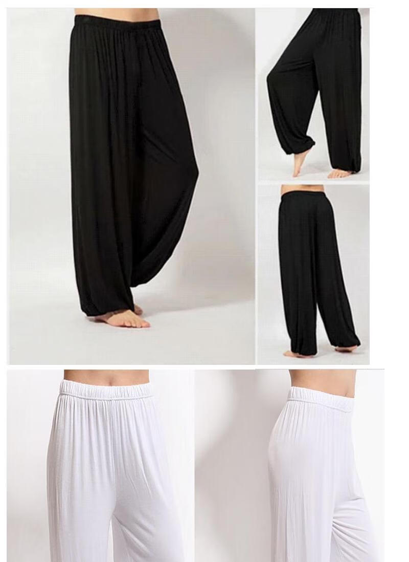 高品质太极练功裤人造棉太极裤武术裤太极拳练功裤太极服装表演裤灯笼