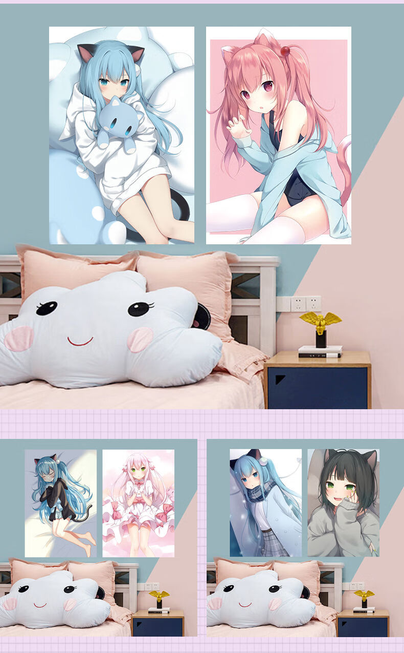 猫羽雫海报墙贴画自粘壁纸少女动漫二次元墙纸宿舍房间墙壁贴纸定制