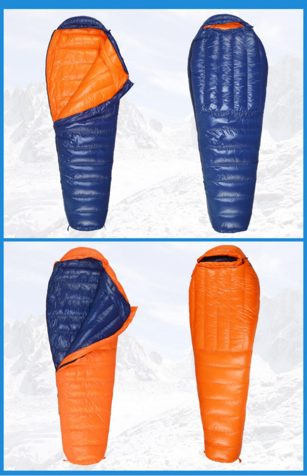 全包木乃伊睡袋山脉客新款露营户外保暖成人木乃伊睡袋便携野营鹅绒