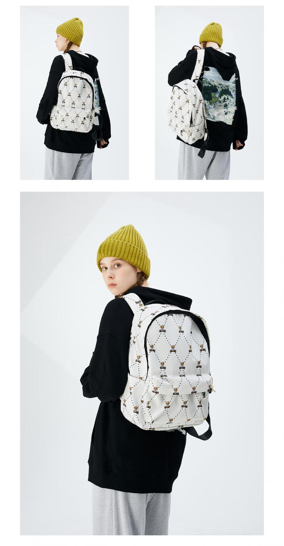 dangerouspeople薛之谦dsp满印纸袋人学生潮流帅气男女背包白色