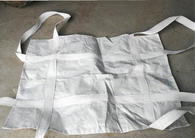 吨兜吊装货物吊兜太空集装袋加厚软托盘 白色110*110 140cm 有固定带