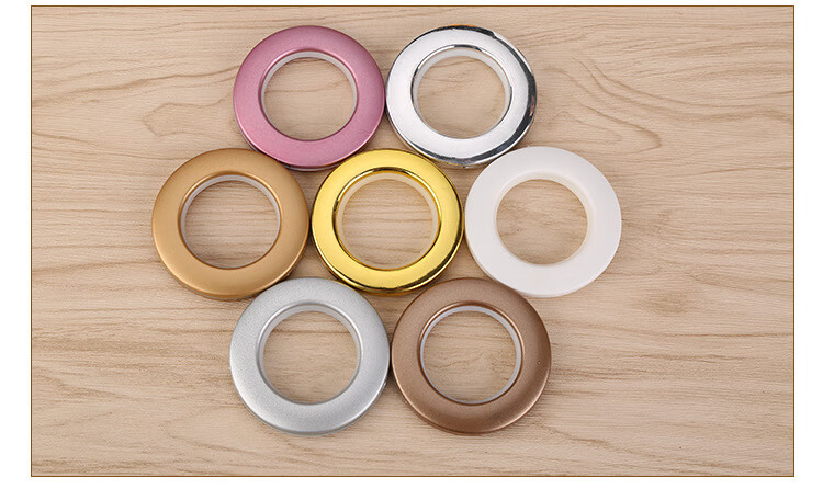 窗帘环罗马圈环窗帘配件辅料加厚静音环窗帘扣环打孔环圈罗马杆圈牙