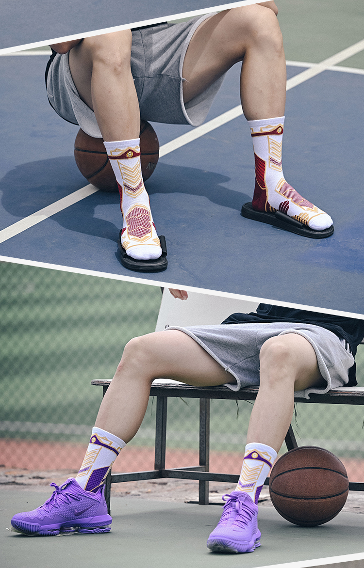 【京选优品】nba袜子ace综合级 詹姆斯篮球袜男nba袜子湖人紫金实战高