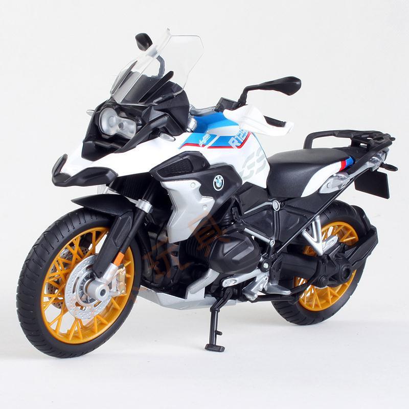 宝马水鸟摩托车模型112宝马bmwr1250gs拉力adv合金车玩具闪光银色摩托