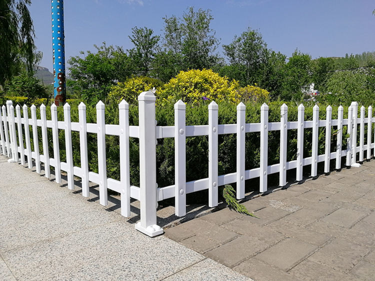 pvc草坪护栏围栏栅栏室外塑料花坛花园栏杆花圃绿化带塑钢隔离栏白色