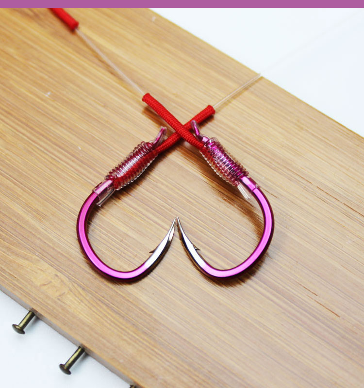 限时秒杀连球巨物对钩钓鱼子线套装绑好成品大物双钩青鲟加固超锋利轻